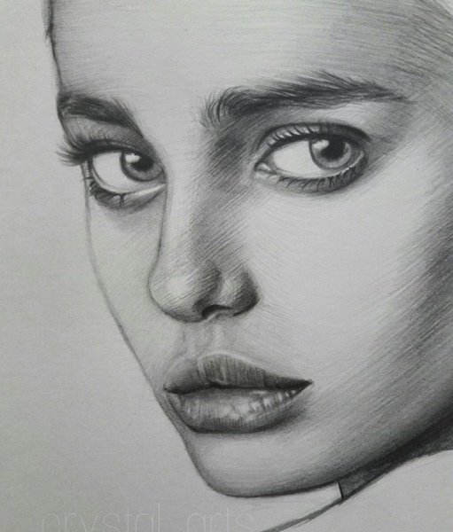 Лицо карандашом