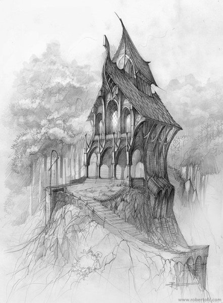 Здания карандашом