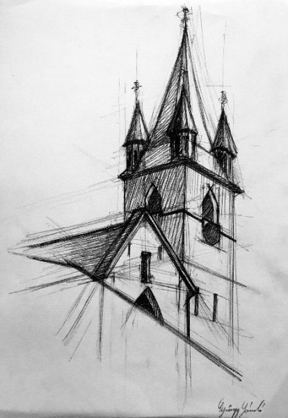 Храм лотоса Дели Индия эскиз