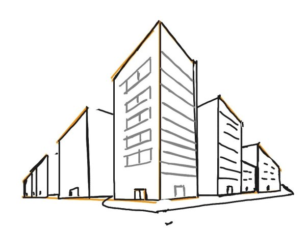 Нарисовать двухэтажный дом