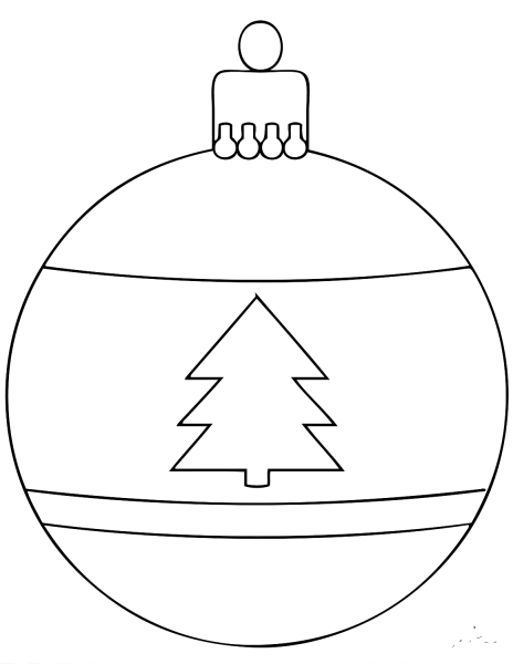 Новогодний шар раскраска