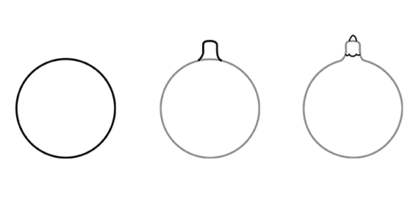 Новогодние игрушки срисовать