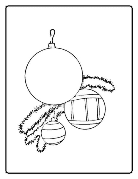 Новогодние игрушки срисовать