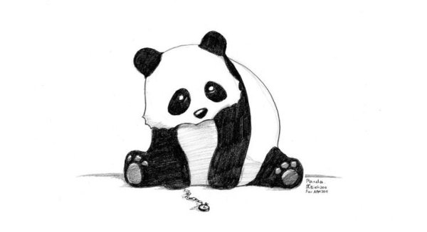 Рисунок панды карандашом пошагово