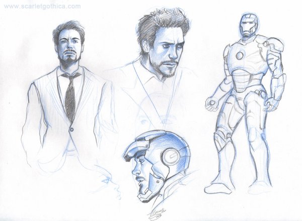 Железный человек для рисования