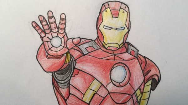 Железный человек срисовать легко