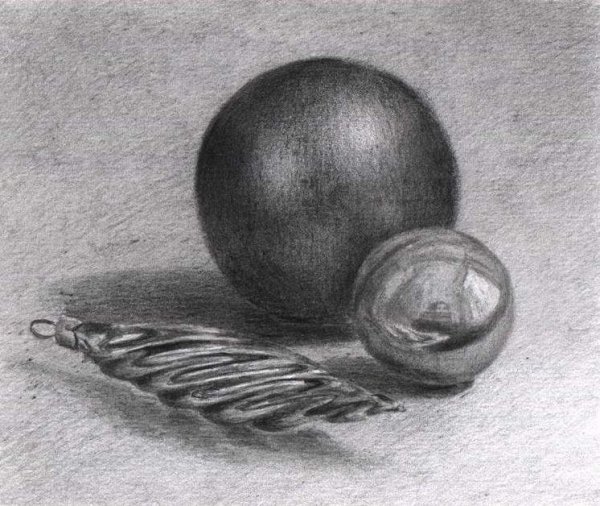 Новогодний натюрморт в графике