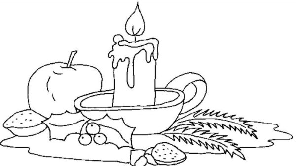 Натюрморт карандашом раскраска