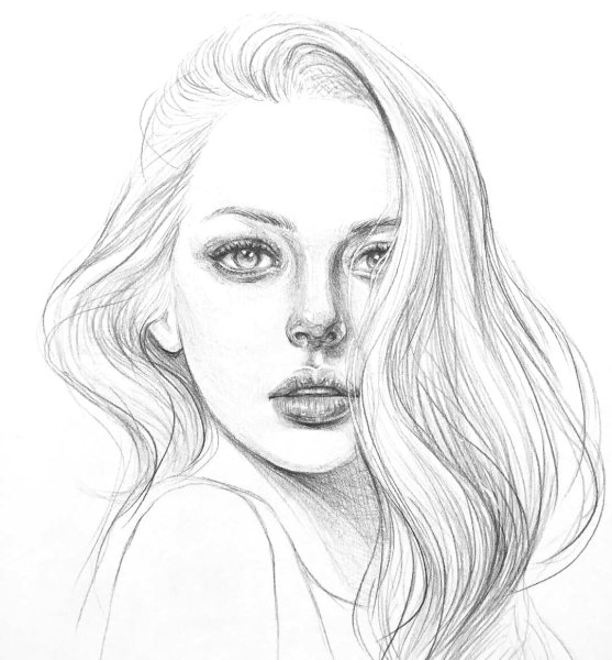 Рисунки лица карандашом для срисовки