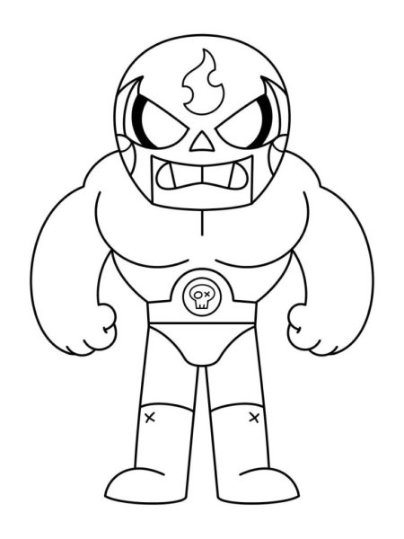 Раскраска Brawl Stars Эдгар