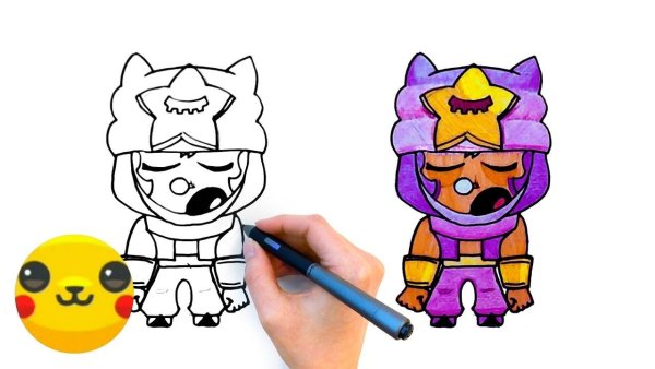 Brawl Stars раскраска Брок