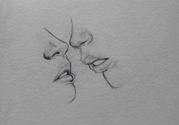 Красивые рисунки карандашом про любовь