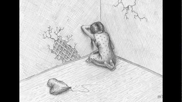 Рисунки для срисовки грустные