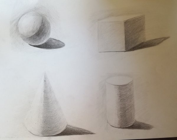 Геометрические фигуры с тенью