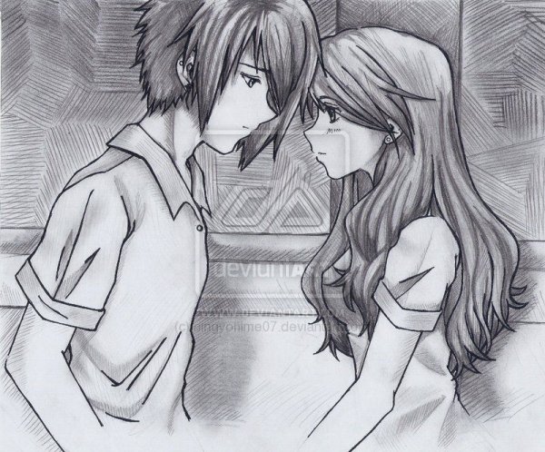 Рисунки для срисовки парочки