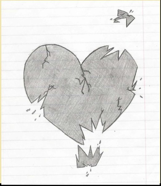 Сердце рисунок карандашом для срисовки
