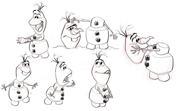 Рисунки мультяшных персонажей