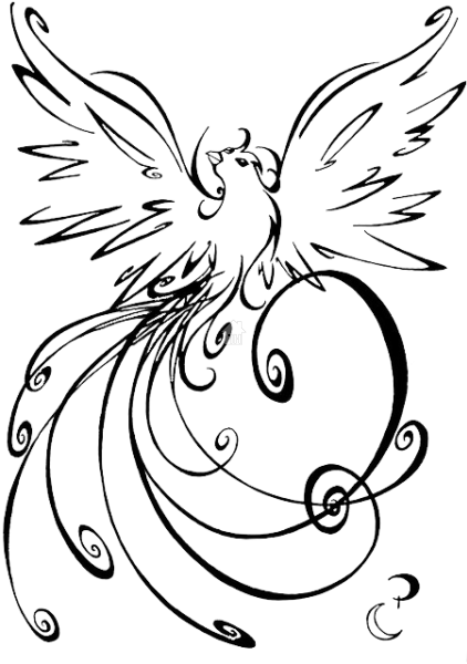 Трафарет "Жар-птица"