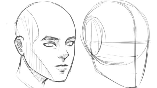 Рисование лица в разных ракурсах