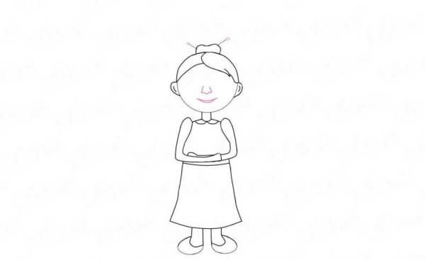 Поэтапное рисование бабушки для детей