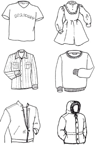 Одежда раскраска для детей