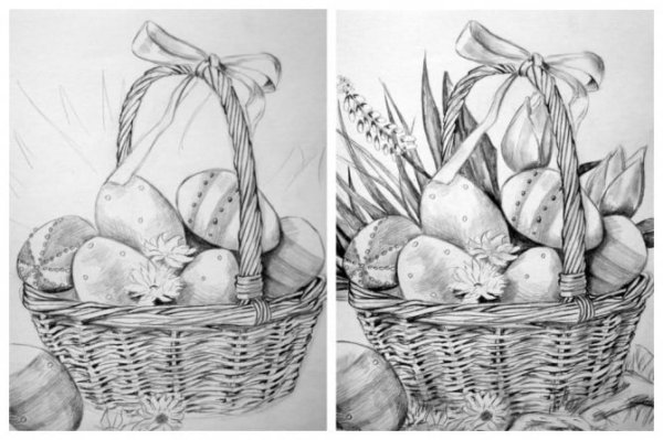 Натюрморт Пасха карандашом