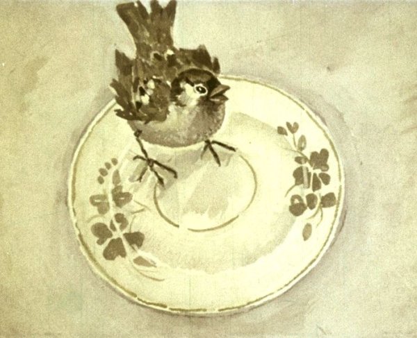 Иллюстрация растрепанный Воробей 3 класс