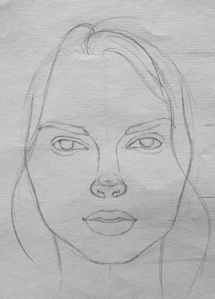 Лицо человека карандашом