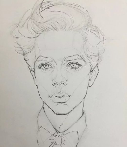 Портрет карандашом легкий