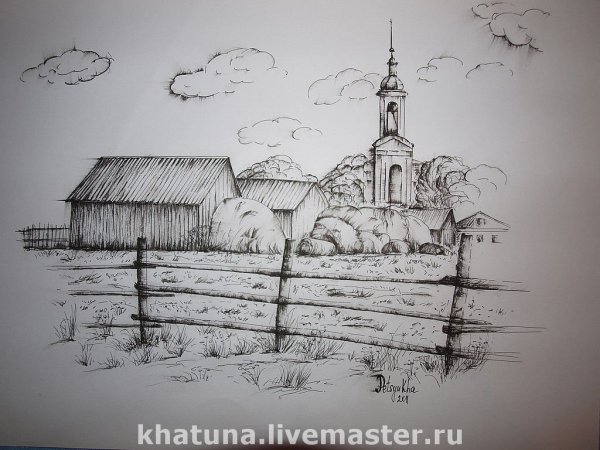 Деревенские храмы Графика