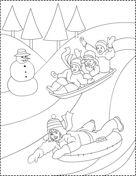 Раскраска зима