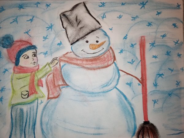 Зимние забавы рисунок