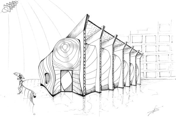 Здание рисунок