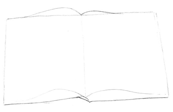 Открытая книга скетч