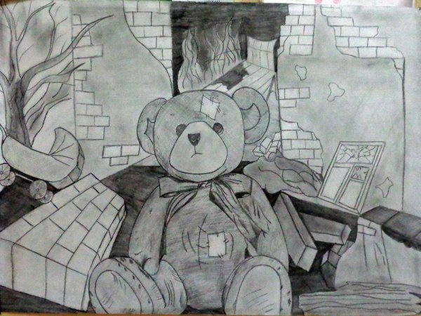 Война глазами детей карандашом