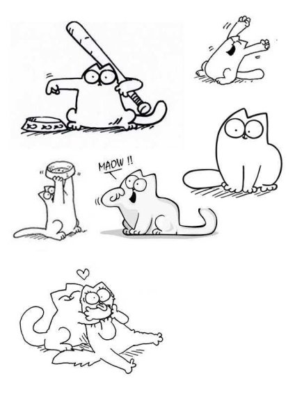 Кот Саймон зарисовки