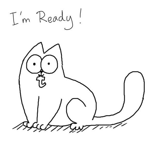 Рисунки карандашом кот Саймон