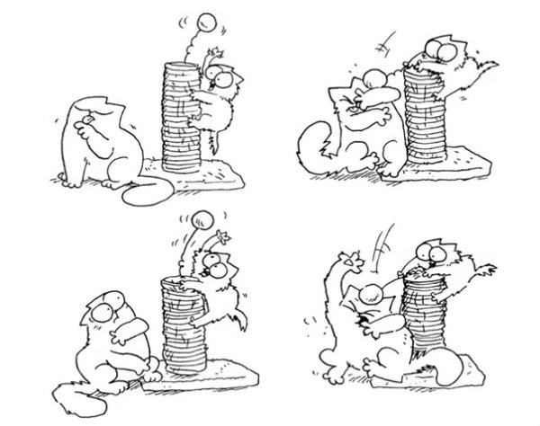 Кот Саймона. Раскраска