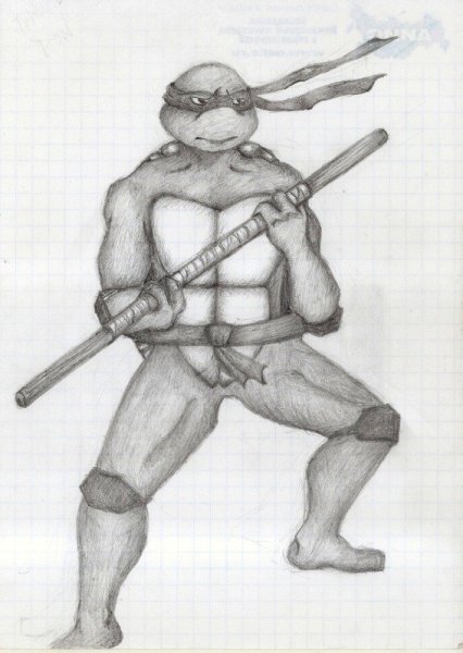 Ниндзя рисунок карандашом