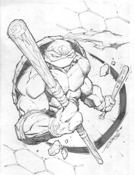 Нарисовать черепашку ниндзя