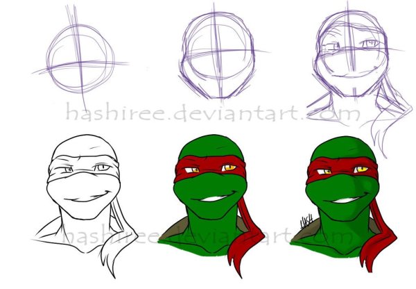 Черепашки ниндзя для рисования