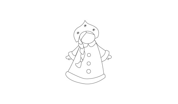 Новогодний костюм раскраска