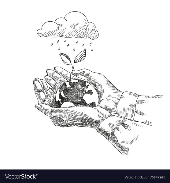 Экологический рисунок карандашом