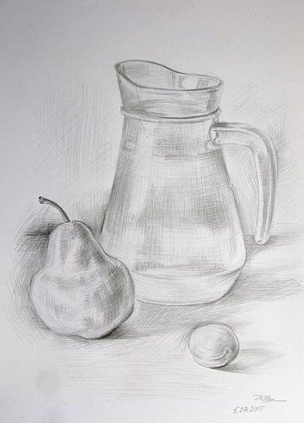 Натюрморт рисунок карандашом