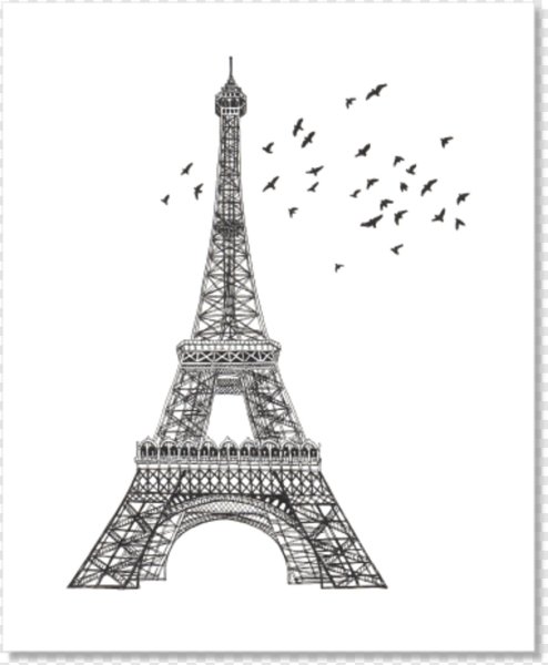 Эльфелева башня карандашом