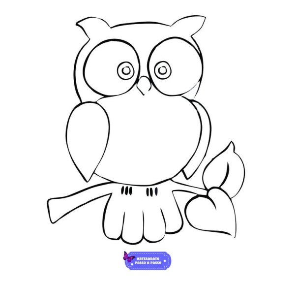 Эскиз Совы для аппликации