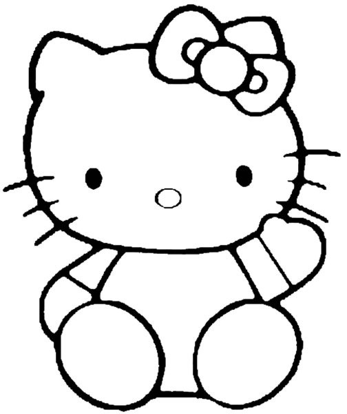 Кукла hello Kitty раскраска