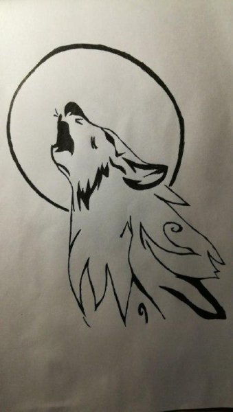 Рисунки для срисовки лёгкие волк