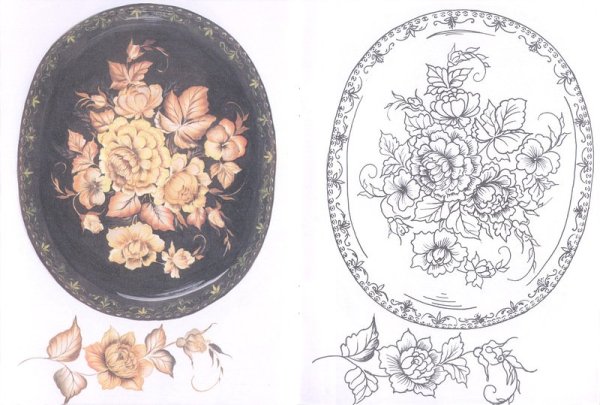 Жостовская роспись для детей