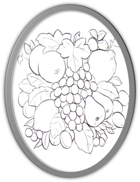 Жостовский поднос контур